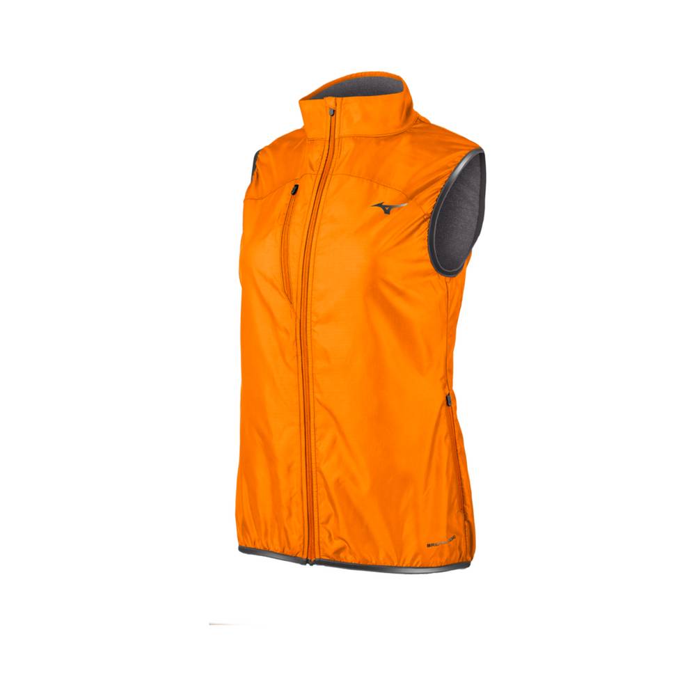 Damske Vesty Mizuno Breath Thermo® FZ Oranžové Vypredaj PUDN35129